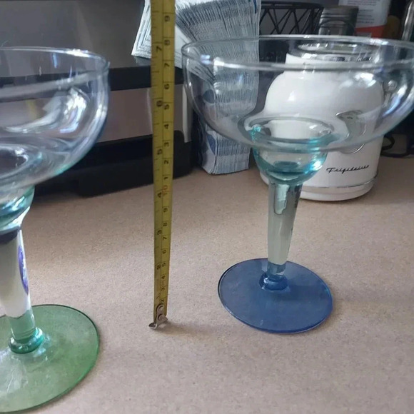 Pier 1 | Set of 3 Colorful Margarita Glasses - Picture 2 of 11